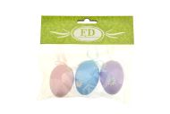 Velikonoční vajíčka 3ks, 5cm, růžové, modré, fialové