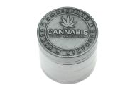 Kovová drtička (4cm) - Stříbrná, cannabis