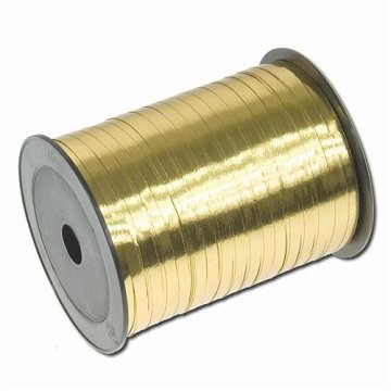 Stuha hladká 0,5cmx250Yd Metal- zlatá