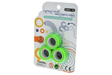 Magnetické prsteny - Zelené, 3ks
