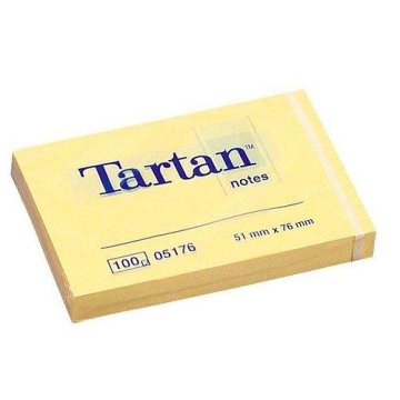 Bloček samolepicí Tartan 51x76mm/100 listů